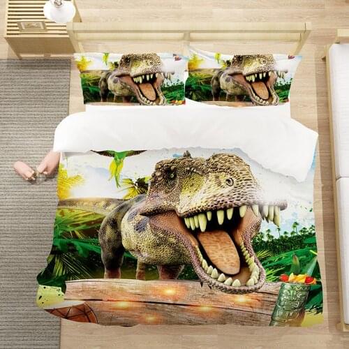 3D Dinosaur Bed Set Boys Bedclothes Childrens Bed Linen Set Bed Duvet Cover AU EU Single for Teens Bedding set