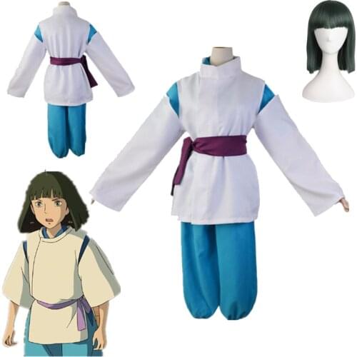 Anime Movie Spirited COS Play Clothing White Dragon Clothes Chihiro And White Dragon Haku Kohakunushi Uniform Cosplay Costume