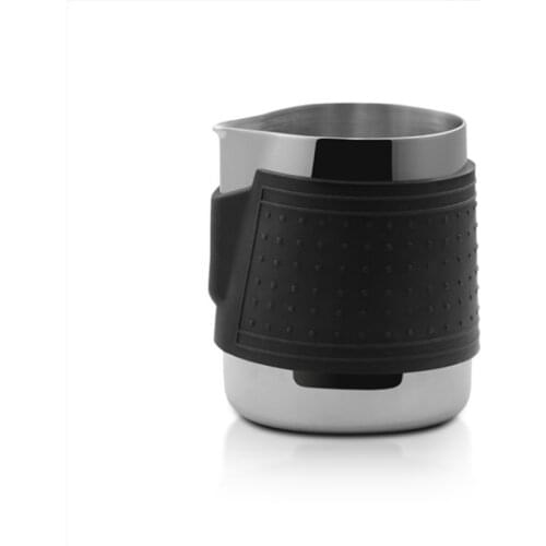 Espresso Milk Frothing Pitcher with Silicone Sleeves-Stainless Steel Cappuccino Latte Art Making Pitcher Cups-350ml/600ml