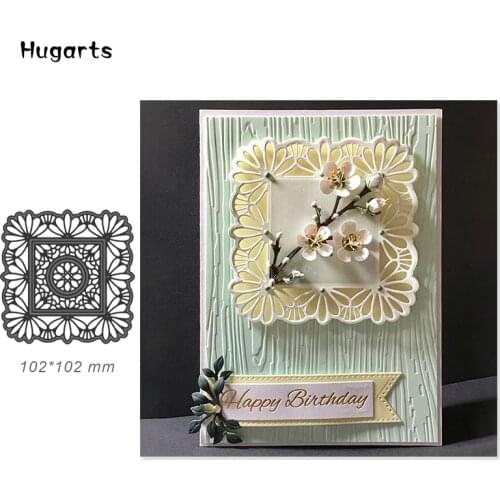 Square Frame Metal Cutting Dies Scrapbooking Craft Dies Cut Tags for Paper Card Making Photo Album Decorative