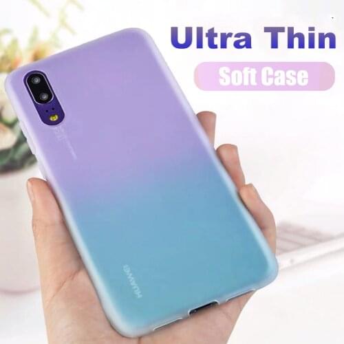 Matte Ultra Thin Case For Huawei Y5 Y6 Pro 2019 Y7 Y9 Prime P Smart Plus Nova 5 5i Pro Silicon Case For Honor 20 9X Solid Color