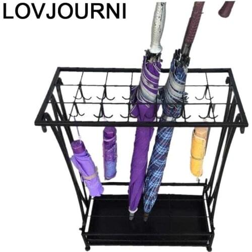 Escobas Pared Paraplu Houder Repisas Y Estantes Metal Stand Portaombrelli Casa Porte Parapluie Porta Ombrelli Umbrella Rack