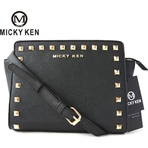 Micky Ken Brand Women Luxury Clutch Ladies Mobile Evening Purse Famous Designer Rivet Casual Crossbody Shoulder Messenger Bags