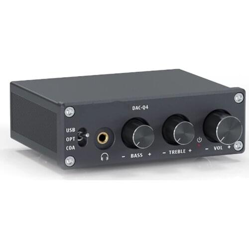 Mini Stereo Dac and Headphone Amplifier 24 Bit/192 Khz Usb/Optical/Coaxial To Rca Aux for Home/Active Speakers