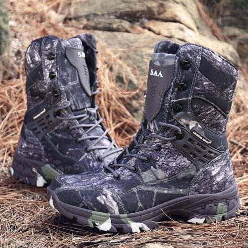 Mens Military Tactical Boots Camouflage US Army Hunting Trekking Camping Tactical Sneakers Desert Army Boots For Men Botas