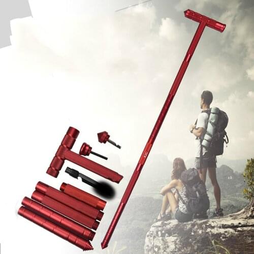 Outdoor multi - functional aluminum alloy climbing stick sports camping hiking walking cane