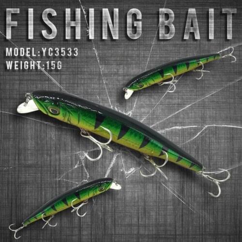 Fishing Lures 115mm/15g 0-0.5m Floating Super Sinking Minnow Hard Baits High Quality Lures Wobbler Handmade Fishing Lures