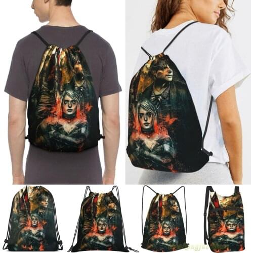 Silent Hill 2 Women Purpose Drawstring Backpack Bags Men Outdoor Travel Backpacks For Gym Training Swimming Fitness Bag