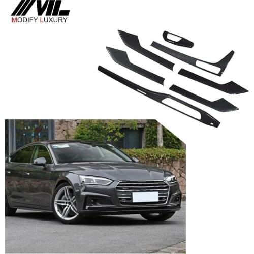 Replacement Carbon Fiber Interior Trim for AUDI A5 Dashboard Handle Styling console cover 2017-2019