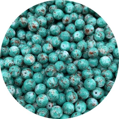 4/6/8/10mm Glass Beads Round Loose Spaced Beads DIY Bracelet Earrings Charms Necklace Beads For Jewelry Making SHS217