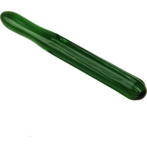 Green cucumber glass dildo anal plug vagina dildos anus stopper Erotic butt plugs sex toys for lesbian couples lesbians