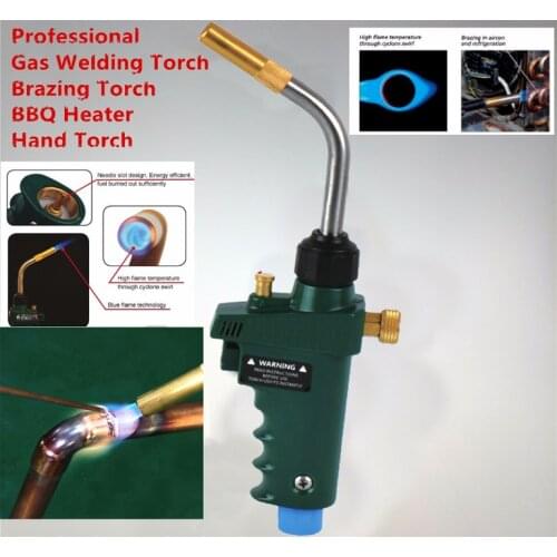 Braze Welding Torch MAPP Propane Gas Torch Self Ignition w Trigger Style CGA600 Heating Solder Burner