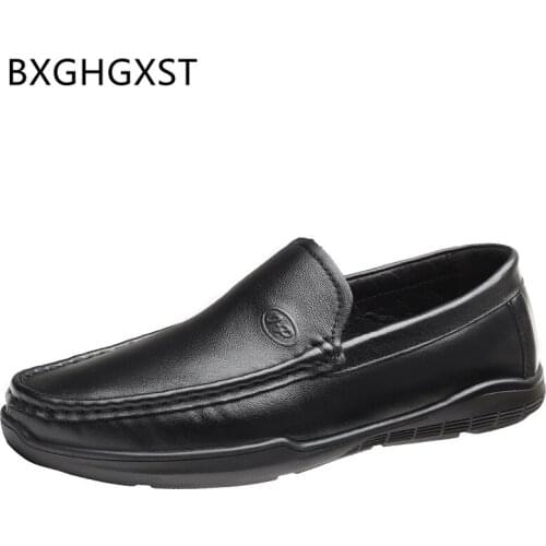 Driving Shoes Loafers Men Black Genuine Leather Shoes Men Casual Slip on Designer Shoes Men 2020 Zapatos Hombre Casual Cuero