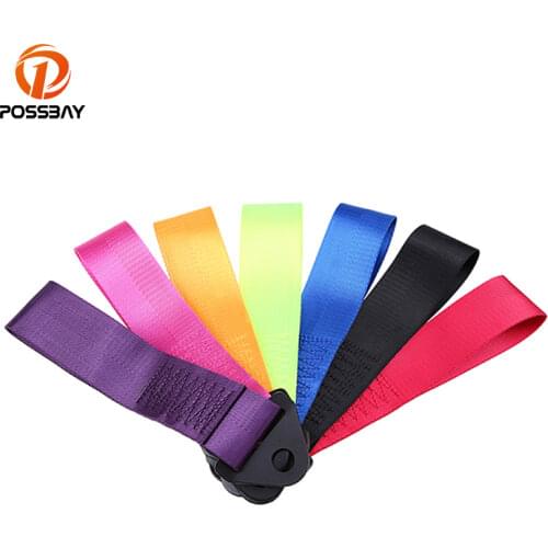 POSSBAY Black/Red/Deep Blue/Purple/Rose Red/Yellow/Green Universal Car Racing Recovery Tow Towing Strap Rope Bolt Hook Point