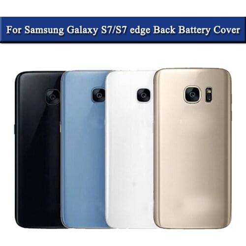 Back Battery Cover For SAMSUNG Galaxy S7 G930F G930FD For S7 edge G935 Back Glass Cover Rear Door Housing Case Replacement Part