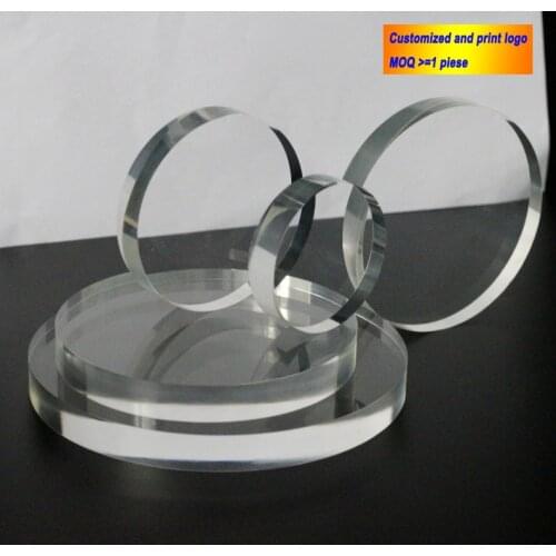 Customized Clear Square Acrylic Sheet Block Little Doll Holder Cosmetic Organizer Jewelry Display Stand Pad Stamping Gem Case