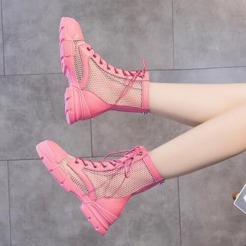 Women Shoes Summer New Genuine Leather High Quality Sandal Daily Casual Shoes Fashion Breathable Comfy Net Shoes Fashion Shoes