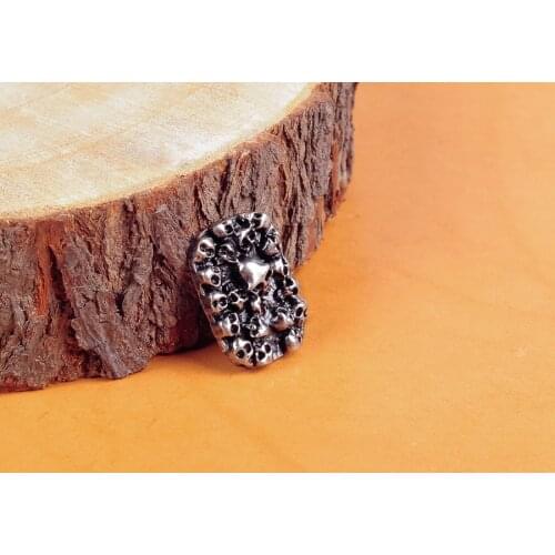 10PCS 30X22mm BIKER PUNK Motocycle Western Rectangle Punk Skeleton Concho Belt Leathercraft Decorative Rivetback