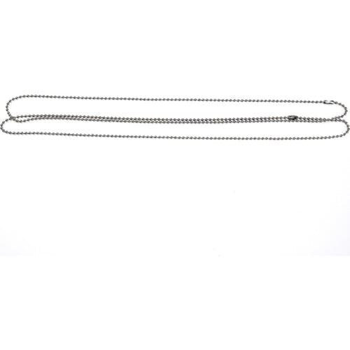 10Pcs/Lot 316L Stainless Steel 40 45 50 60cm Length 2.4mm Round Ball Beaded Bulk Chain for DIY Pendant Necklace Jewelry Making