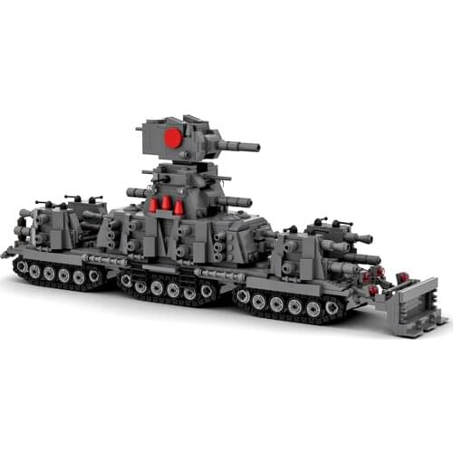 1211Pcs DIY Creative Building Blocks Assembly MOC Military Tank USSR KV-44 Superheavy Tank Model DIY Assembly Stem Toy Kits