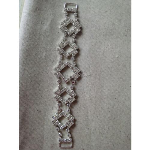 50 Pieces Wholesale Long Clear Crystal Rhinestone Swimwear Bikini Connector