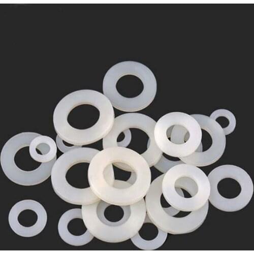 59pcs inside diameter 7mm polyester white nylon washer insulation plastic thin gasket 9mm-11.6mm outer DIA 0.1mm-0.5mm thick