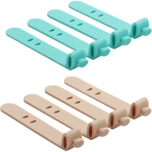 8Pcs Silicone Strap Earphone Storage Tape Power Line Data Cable Tie Outside Travel Cable Organizer Strap Office Zip Ties - 4Pcs