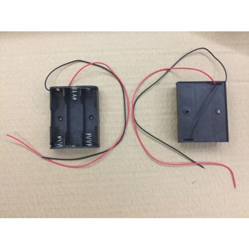 New Spring Clip Black Plastic 3 x 1.5V AA Battery Case Slot Holder