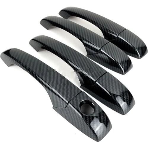 For Dodge Avenger 2008 2009 2010 2011 New Carbon Fiber Chrome Car Door Handle Cover Trim Sticker Car Accessories
