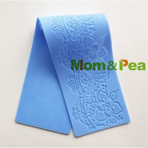 Mom&Pea GX219 Flower Lace Mold Cake Decoration Fondant Cake 3D Mold Food Grade Silicone Mould