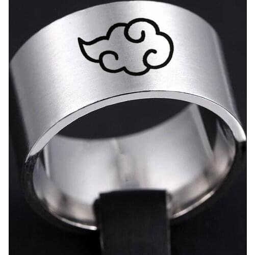 Anime Cosplay Cloud Rings Japanese Style Animation Cosplay Ring Stainless Steel Jewelry Titanium Steel Mens Rings
