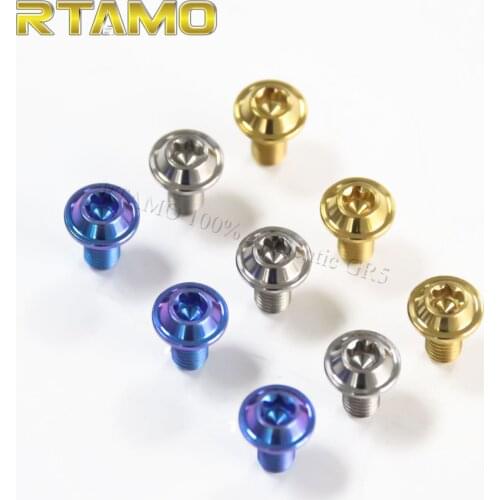 3PCSTitanium Bolts M5X10 Disc Button Head Screws Kit for Vespa Sprint 150/Vespa Primavera Exhaust Muffler Pipe Heat Shield Cover