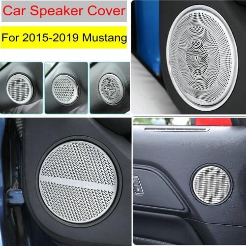 Lamborghini / Benz style horn cover speaker cover for Ford Mustang bodykit Logo sticker 3D Stickers Aluminium A Trim door cover