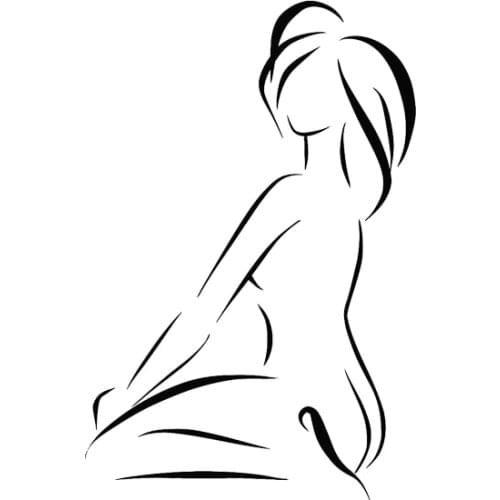 LLY-0945 Abstract Nude Beautiful Woman Naked Girl Modeling Auto Decal PVC Classic Creative Car Styling Decoration Accessories