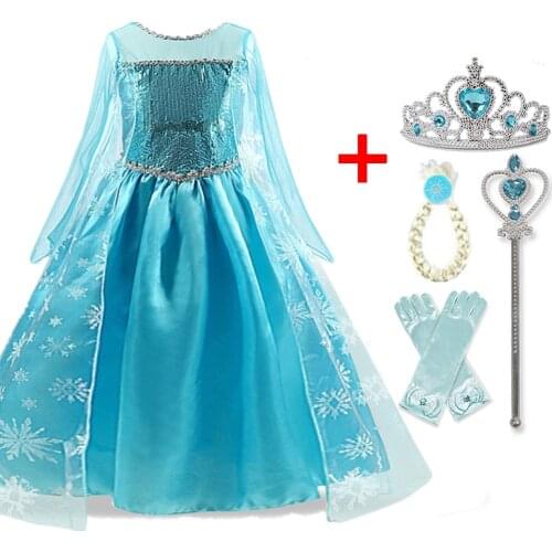 Fancy Princess Dress 3-10 Years Queen Birthday Suits Wedding Eveing Kids Dresses for Girls Vestido Infantils