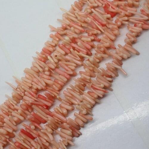 Mini. order is $7! 5~11mm Beautiful Pink Coral Branch plantlet Freeform Loose Beads 15"