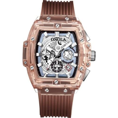 Fashion new transparent shell multi-function luminous mens watch ladies hot style net celebrity watch men