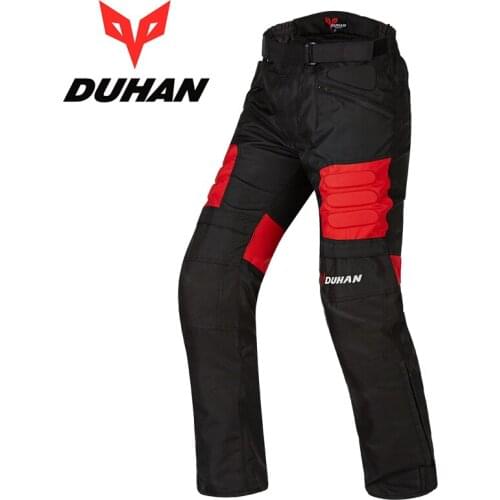 DUHAN male Windproof MOTO Pants Motorcycle Mountain Cycling Trousers Straight Pants Mens Motorcycle Long Pants Hip Protector