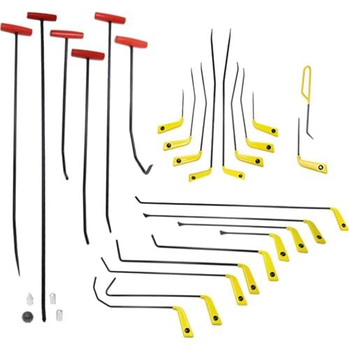PDR Hook Tools Bar Set 25pcs High Carbon Steel High Quality Heat Treated Rods and Laser Cut Paintless Dent repair Car Body