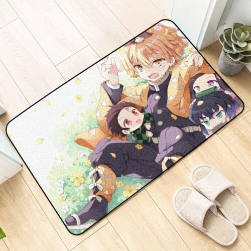 Anime Demon Slayer Kimetsu no Yaiba Floor Mat Carpet Decor Bedroom Anti-slip Rugs Doormat Kitchen Mats