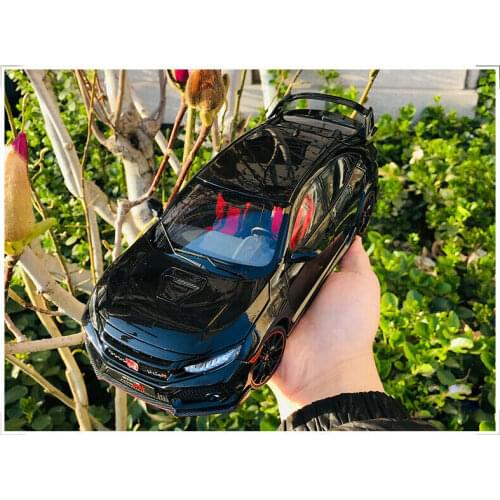 New 1/18 LCD Models For Honda Civic Type-R FK8 Diecast Model Car Kids Toys Boys Girls Gifts Display Collection ornaments Black