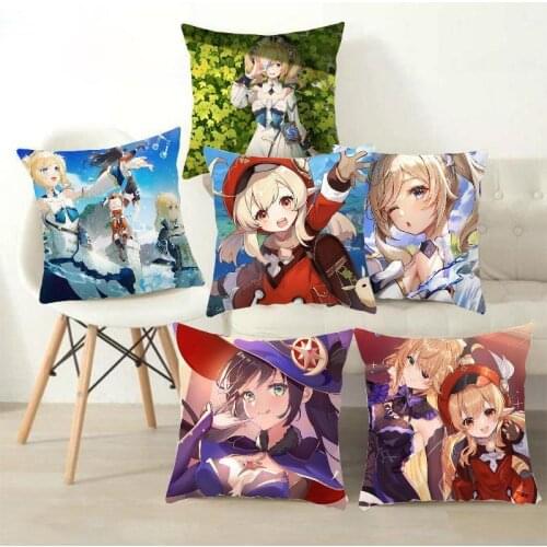 NEW Game Genshin Impact Pillow Case Anime Fans Cute Pillow Case Model Student Bedroom Gift 45CM No Pillow