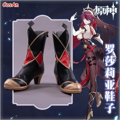 Hot Game Genshin Impact Rosaria Shoes Cosplay The High Quality Universal High Tops Adventure Boot Role Play Used 35-43 Size