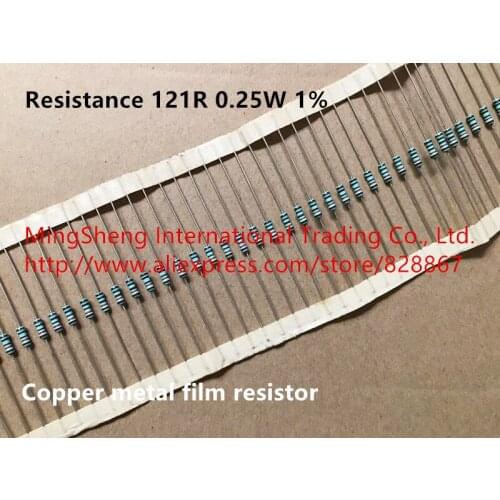 Original new 100% import resistance 121R 0.25W 1% copper metal film resistor (Inductor)