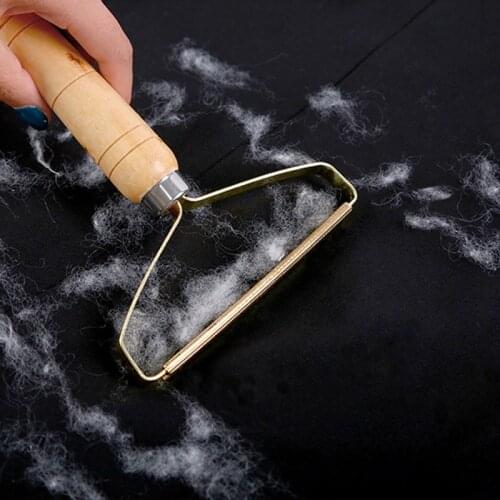 Portable Lint Remover Clothes Fuzz Fabric Shaver Brush Tool Power-Free Fluff Removing Roller for Sweater Woven Coat Copper