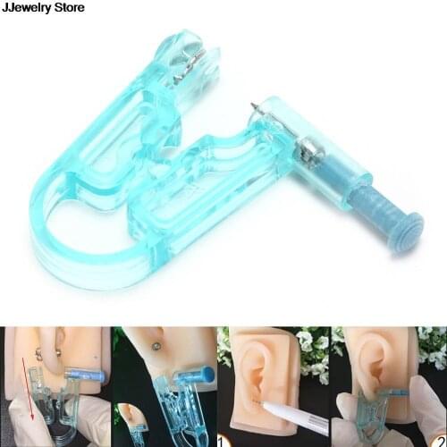 Body Piercing Gun+Stainless Steel Stud Toiletry Kits Top Safety Ear Piercing Kit New Disposable Safe Sterile 1 Set No Pain Hot