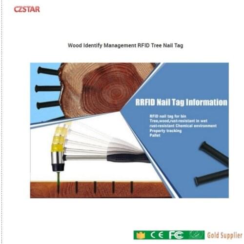 Pallet tracking tree wood management corrosion resistance smart passive UHF 900mhz/ HF13.56mhz/ LF 125KHZ insert rfid nail tag