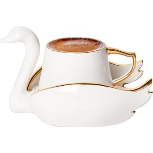 Coffee Cup Pad 2 Personality Turkish coffee Cup Swan Model