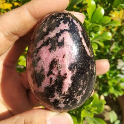Natural Red Tourmaline Quartz Crystal Sphere Egg Healing