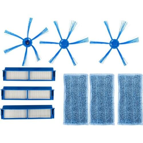 9Pcs HEPA Filter+ Side Brush +Mop Cloth for FC8794 FC8796 FC8007 FC8792 Vacuum Cleaner Replacement Spare Parts